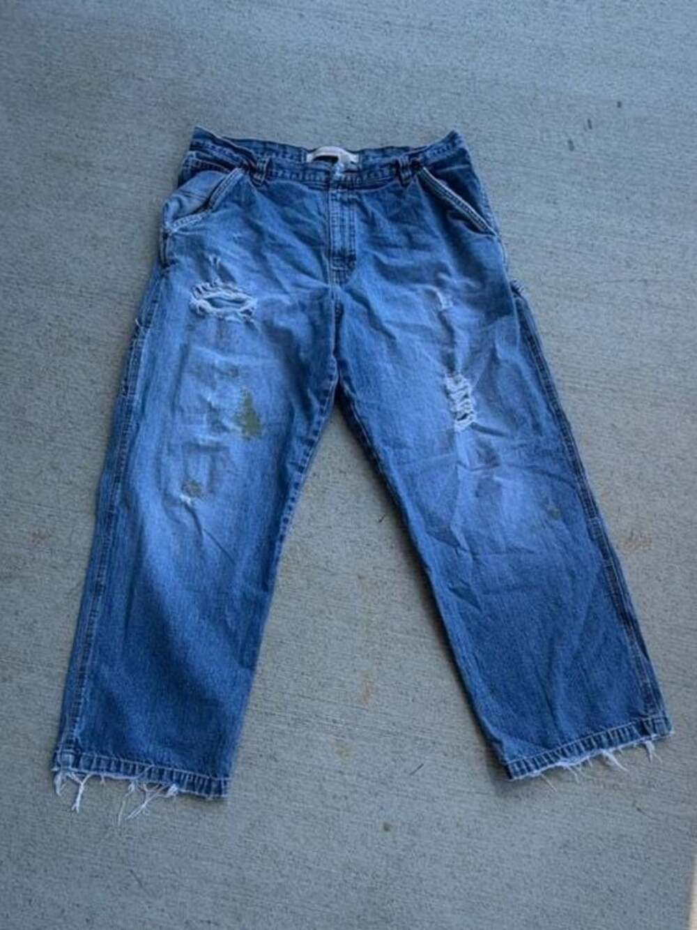Vintage Canyon River Blues Men's Distressed Carpenter Denim Jeans Size 36x30